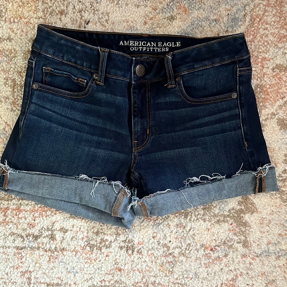 American eagle Denim cuffed shorts